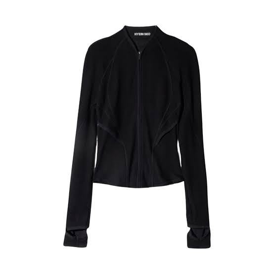 slashed zip top black